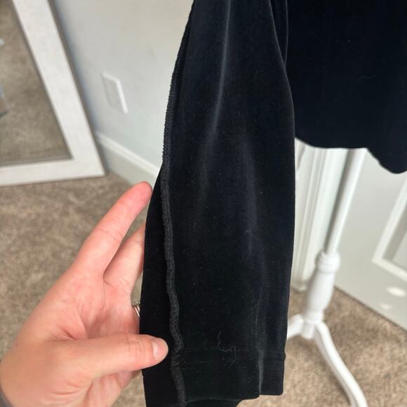 VTG Sonia Rykiel Paris Black Velour Velvet Jacket XL Button Snap Elegant - Picture 12 of 14